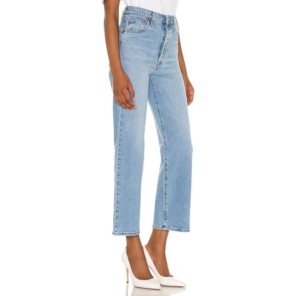 Levi's Ribcage light blue jeans 24 - Picture 11 of 14